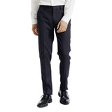 Spodnie garniturowe męskie slim fit – granatowe