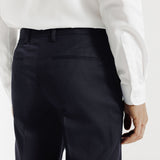 Spodnie garniturowe męskie slim fit – granatowe