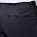 Spodnie garniturowe męskie slim fit – granatowe