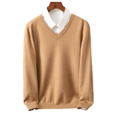Elegancki sweter męski z dekoltem w serek