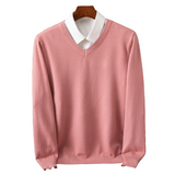 Elegancki sweter męski z dekoltem w serek