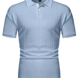 Letnia koszulka polo męska z guzikami