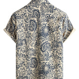 Beżowa koszula męska vintage paisley