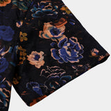Czarna koszula męska boho w kwiaty