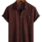Koszula męska boho retro w kwiaty