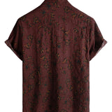 Koszula męska boho retro w kwiaty