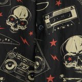 Czarna hawajska koszula męska w stylu punk rock