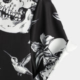 Czarna hawajska koszula męska punk rock
