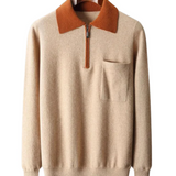 Sweter męski polo Castelle na zamek