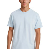 Mglistoniebieski bawełniany T-shirt męski