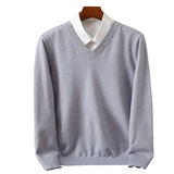 Elegancki sweter męski z dekoltem w serek