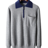 Sweter męski polo Castelle na zamek