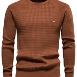 Sweter męski z fakturą siatki