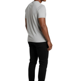Srebrnoszary T-shirt męski slim fit