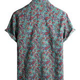 Zielona koszula męska vintage paisley