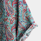 Zielona koszula męska vintage paisley