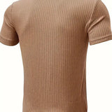 Elegancki T-shirt męski ze wzorem