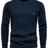 Sweter męski z fakturą siatki