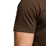 Ciemnobrązowy T-shirt męski slim fit