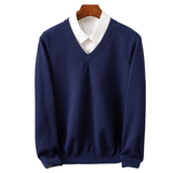 Elegancki sweter męski z dekoltem w serek