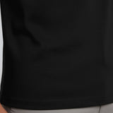 Czarny T-shirt męski z bawełny merceryzowanej