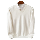 Elegancki sweter męski z dekoltem w serek