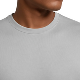 Srebrnoszary T-shirt męski slim fit