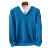 Elegancki sweter męski z dekoltem w serek