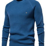 Sweter męski z fakturą siatki