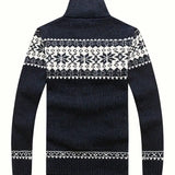 Elegancki dzianinowy kardigan męski