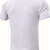 Elegancki T-shirt męski ze wzorem
