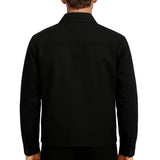 Lekka męska kurtka z tkaniny twill – czarna
