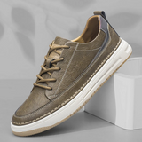 Klasyczne skórzane sneakersy męskie