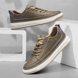 Klasyczne skórzane sneakersy męskie