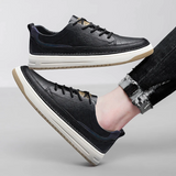 Klasyczne skórzane sneakersy męskie