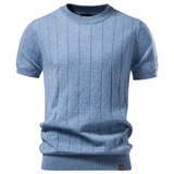 Prążkowany T-shirt męski