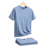 Prążkowany T-shirt męski