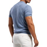 Prążkowany T-shirt męski
