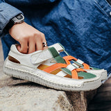 Letnie skórzane buty męskie