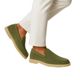 Mokasyny męskie casual – oliwkowe