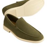 Mokasyny męskie casual – oliwkowe