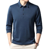 Elegancka koszulka polo męska z długim rękawem