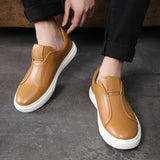 Skórzane buty wsuwane męskie casual