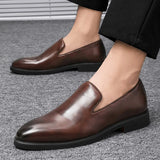 Wygodne skórzane buty wsuwane męskie