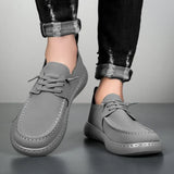 Gładkie skórzane sneakersy męskie