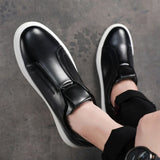 Skórzane buty wsuwane męskie casual
