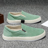 Eleganckie płócienne buty męskie wsuwane