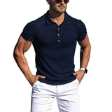Elegancka koszulka polo męska w paski
