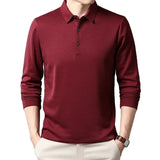 Elegancka koszulka polo męska z długim rękawem