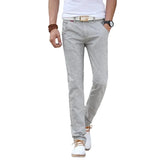Spodnie męskie slim fit z lnem